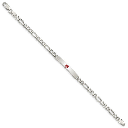 Sterlingsilber Poliert Medizinisch Figaro Anker Glieder Id Armband