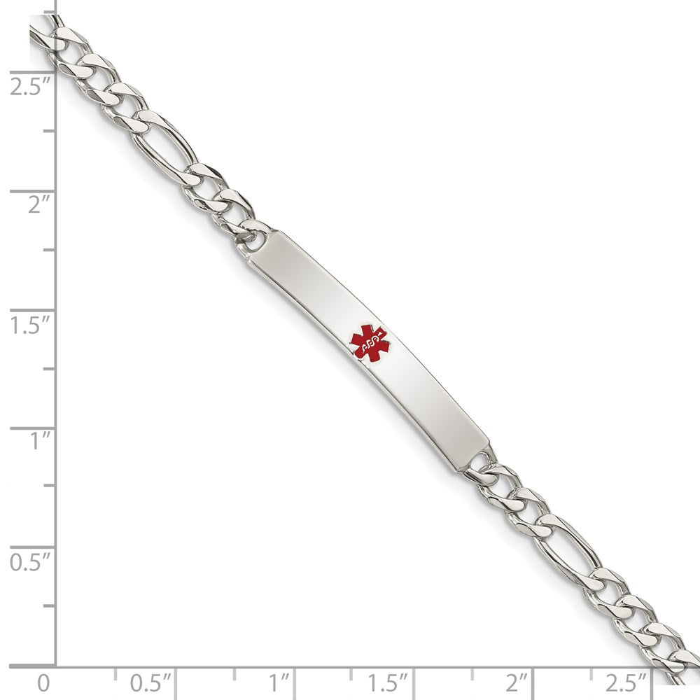 Sterlingsilber Poliert Medizinisch Figaro Anker Glieder Id Armband