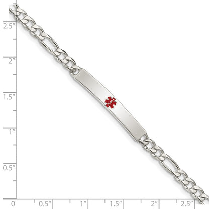 Sterlingsilber Poliert Medizinisch Figaro Anker Glieder Id Armband