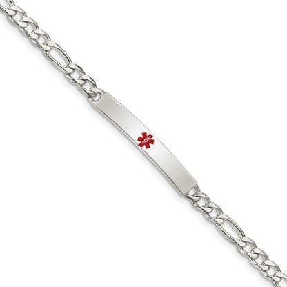 Sterlingsilber Poliert Medizinisch Figaro Anker Glieder Id Armband