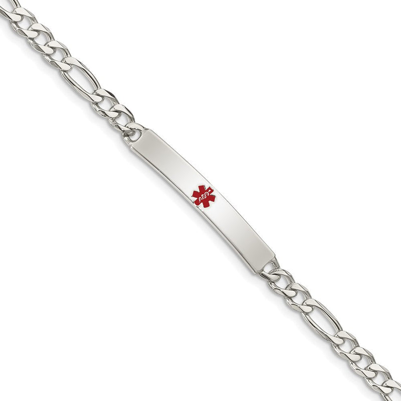 Sterlingsilber Poliert Medizinisch Figaro Anker Glieder Id Armband