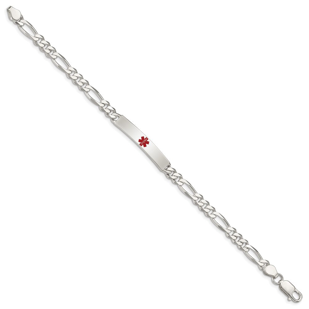 Sterlingsilber Poliert Medizinisch Figaro Anker Glieder Id Armband