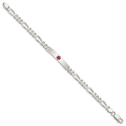 Sterlingsilber Poliert Medizinisch Figaro Anker Glieder Id Armband