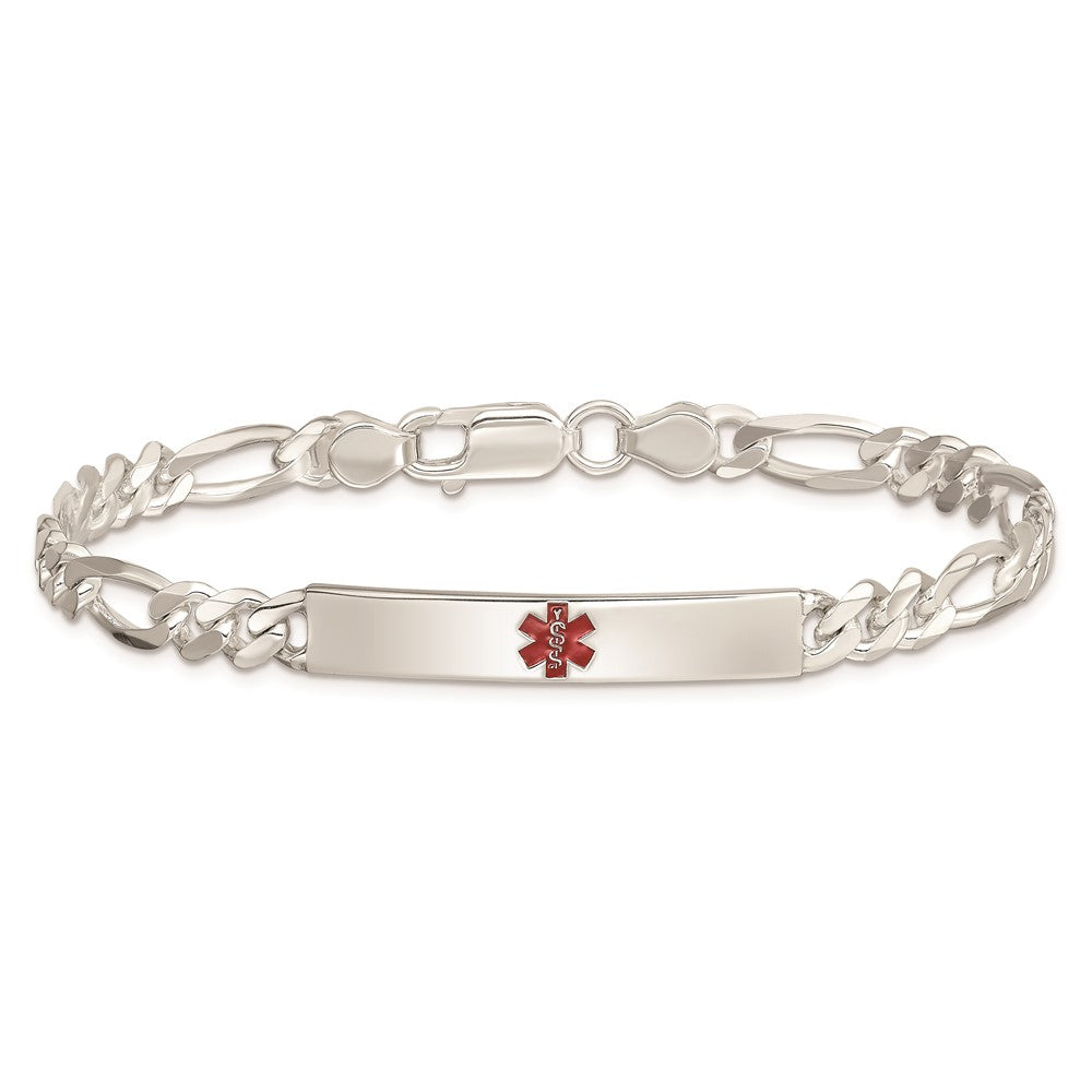 Sterlingsilber Poliert Medizinisch Figaro Anker Glieder Id Armband