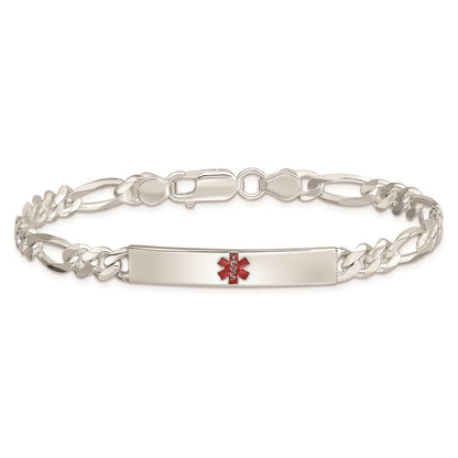 Sterlingsilber Poliert Medizinisch Figaro Anker Glieder Id Armband