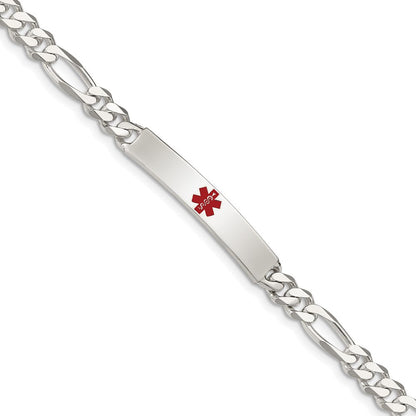 Sterlingsilber Poliert Medizinisch Figaro Anker Glieder Id Armband