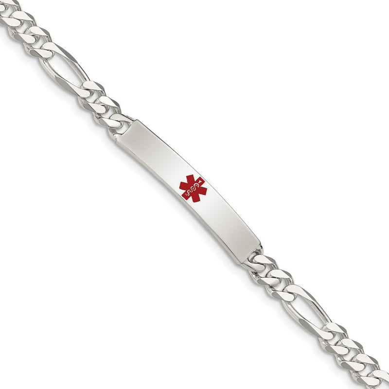 Sterlingsilber Poliert Medizinisch Figaro Anker Glieder Id Armband