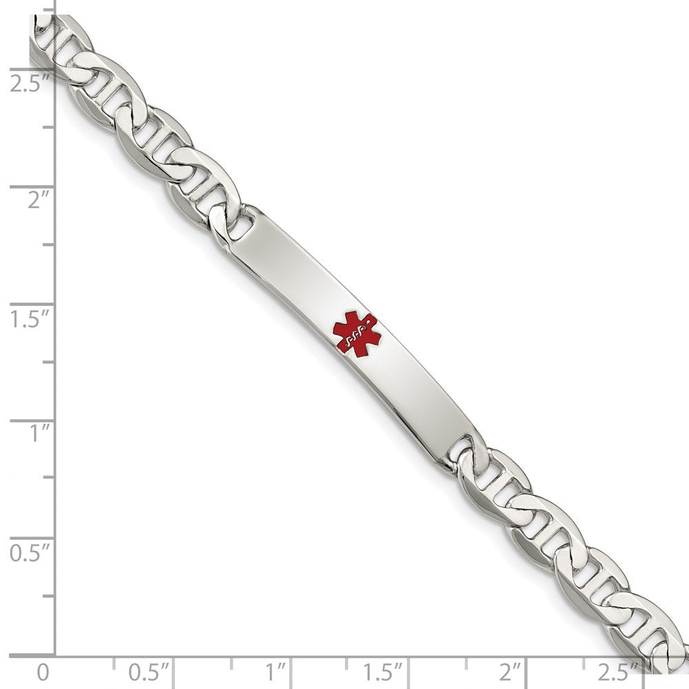 Sterlingsilber Poliert Medizinisch Anker Glieder Id Armband