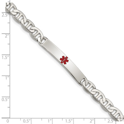 Sterlingsilber Poliert Medizinisch Anker Glieder Id Armband