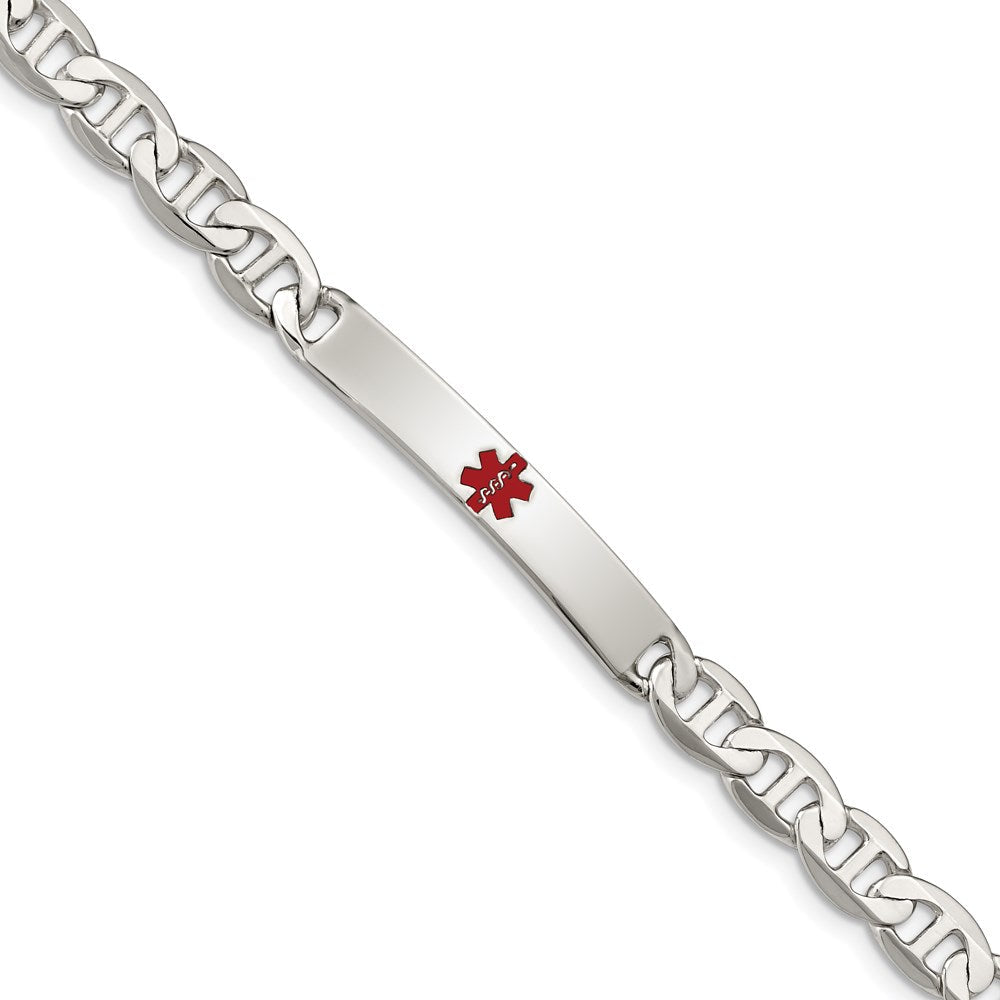 Sterlingsilber Poliert Medizinisch Anker Glieder Id Armband