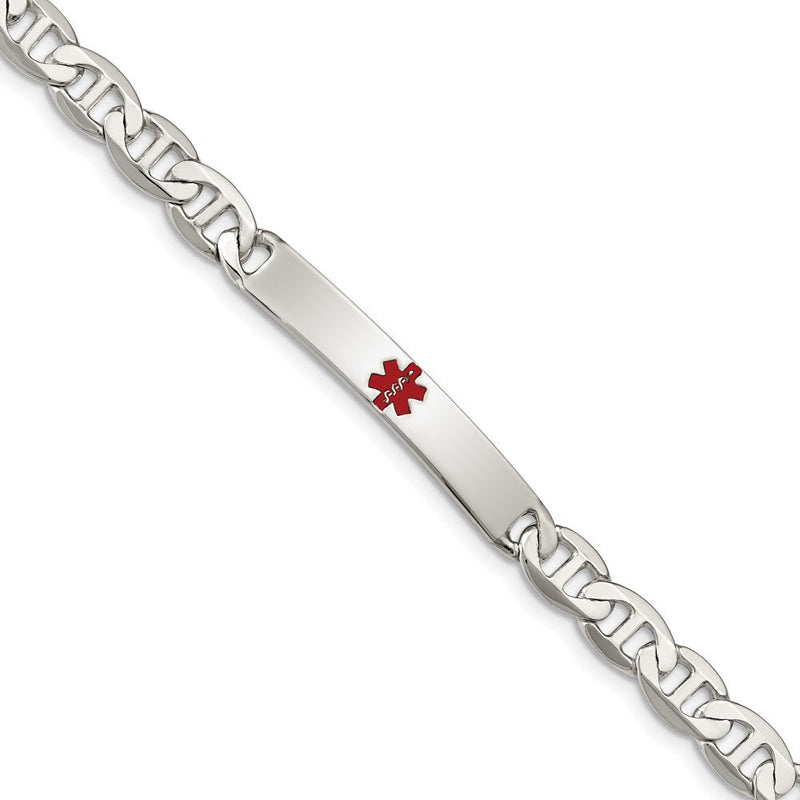 Sterlingsilber Poliert Medizinisch Anker Glieder Id Armband