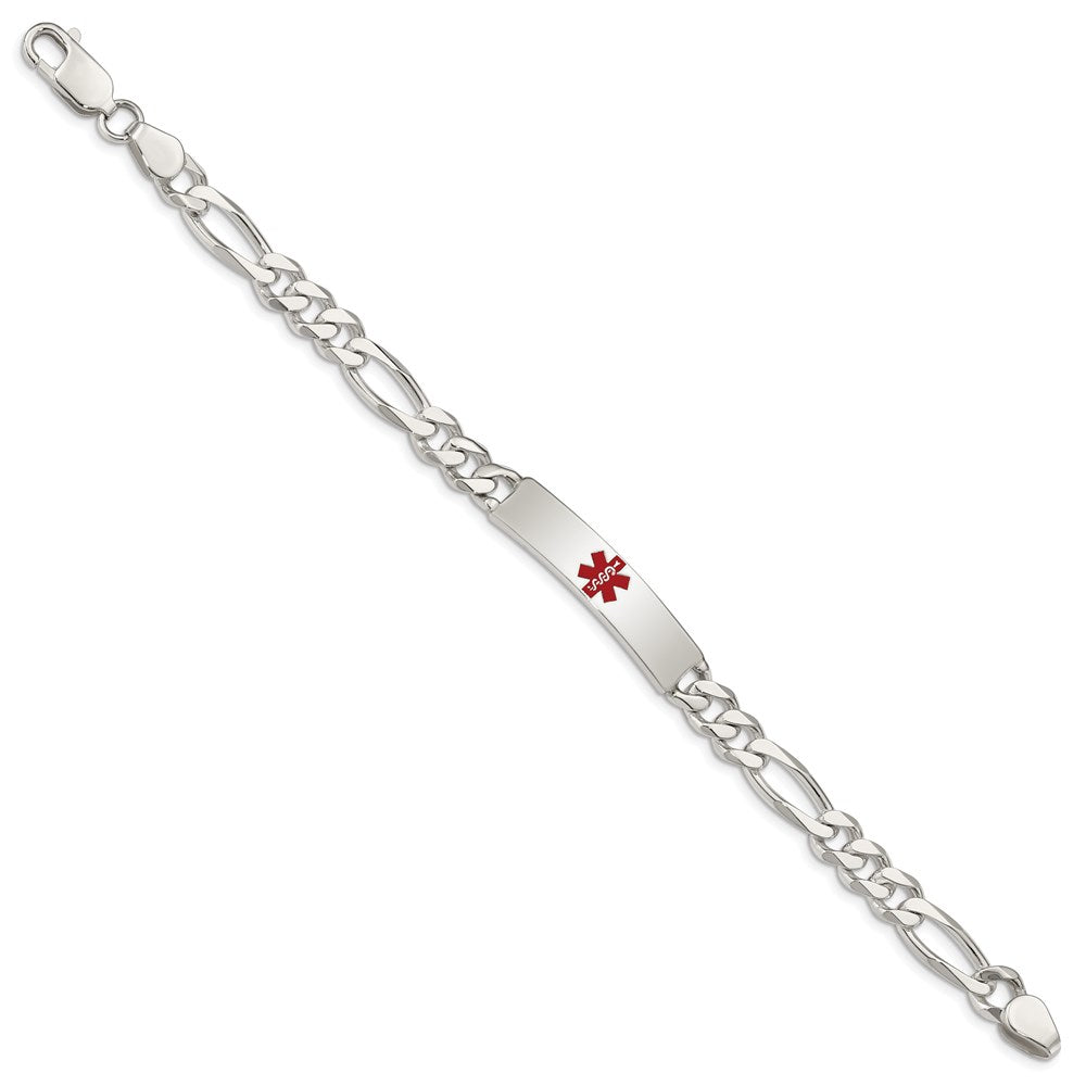 Sterlingsilber Poliert Medizinisch Figaro Anker Glieder Id Armband