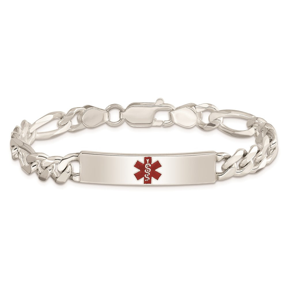 Sterlingsilber Poliert Medizinisch Figaro Anker Glieder Id Armband