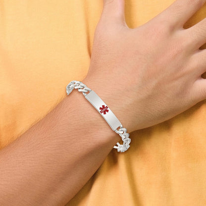 Sterlingsilber Poliert Medizinisch Figaro Anker Glieder Id Armband