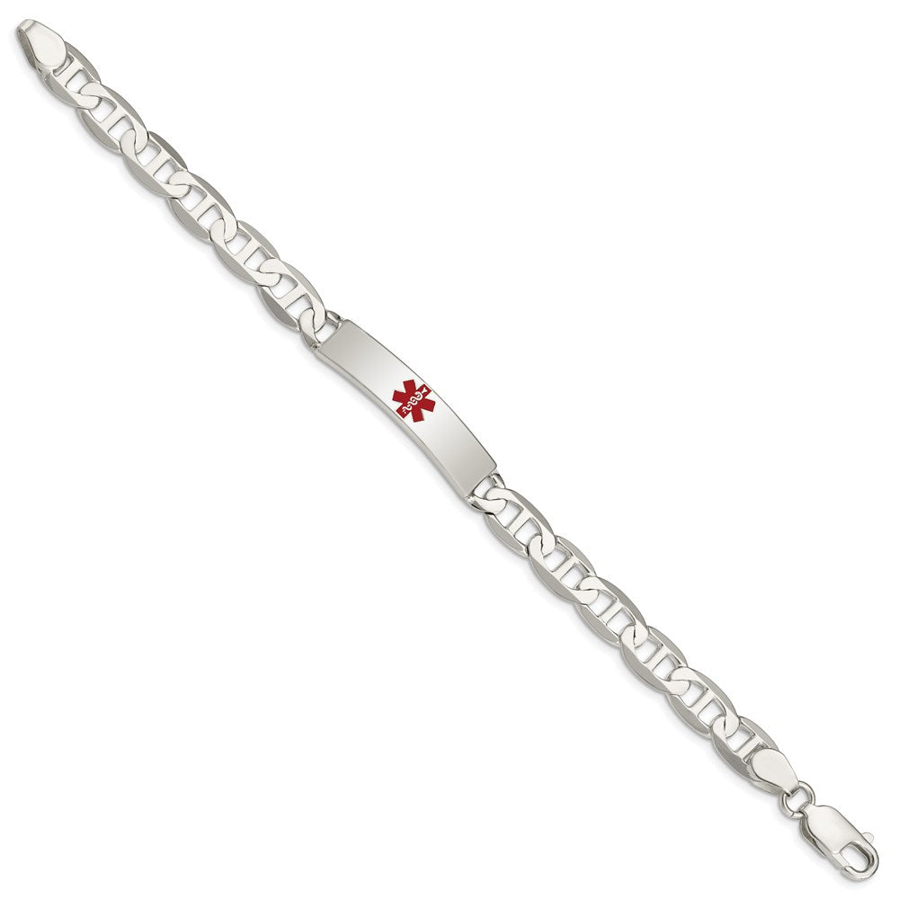 Sterlingsilber Poliert Medizinisch Anker Glieder Id Armband