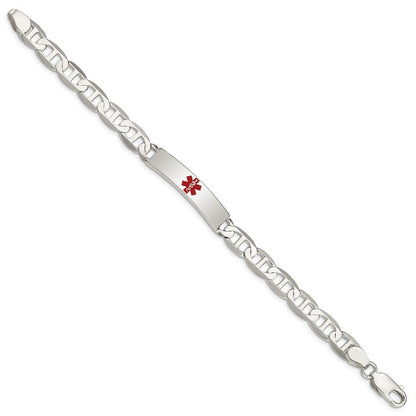 Sterlingsilber Poliert Medizinisch Anker Glieder Id Armband