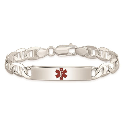 Sterlingsilber Poliert Medizinisch Anker Glieder Id Armband
