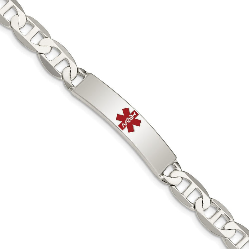 Sterlingsilber Poliert Medizinisch Anker Glieder Id Armband