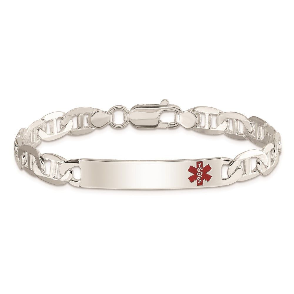 Sterlingsilber Poliert Medizinisch Anker Glieder Id Armband
