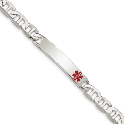 Sterlingsilber Poliert Medizinisch Anker Glieder Id Armband