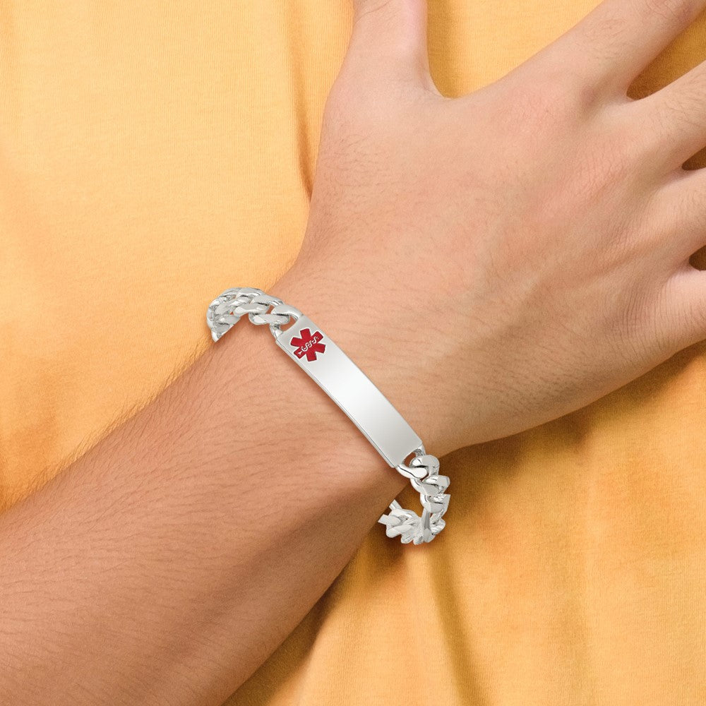 Sterlingsilber Poliert Medizinisch Figaro Anker Glieder Id Armband