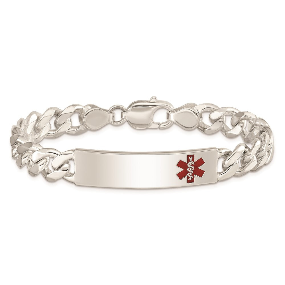 Sterlingsilber Poliert Medizinisch Panzer Glieder Id Armband
