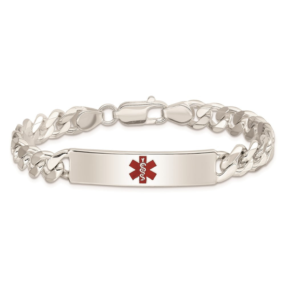 Sterlingsilber Poliert Medizinisch Panzer Glieder Id Armband