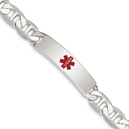 Sterlingsilber Poliert Medizinisch Anker Glieder Id Armband