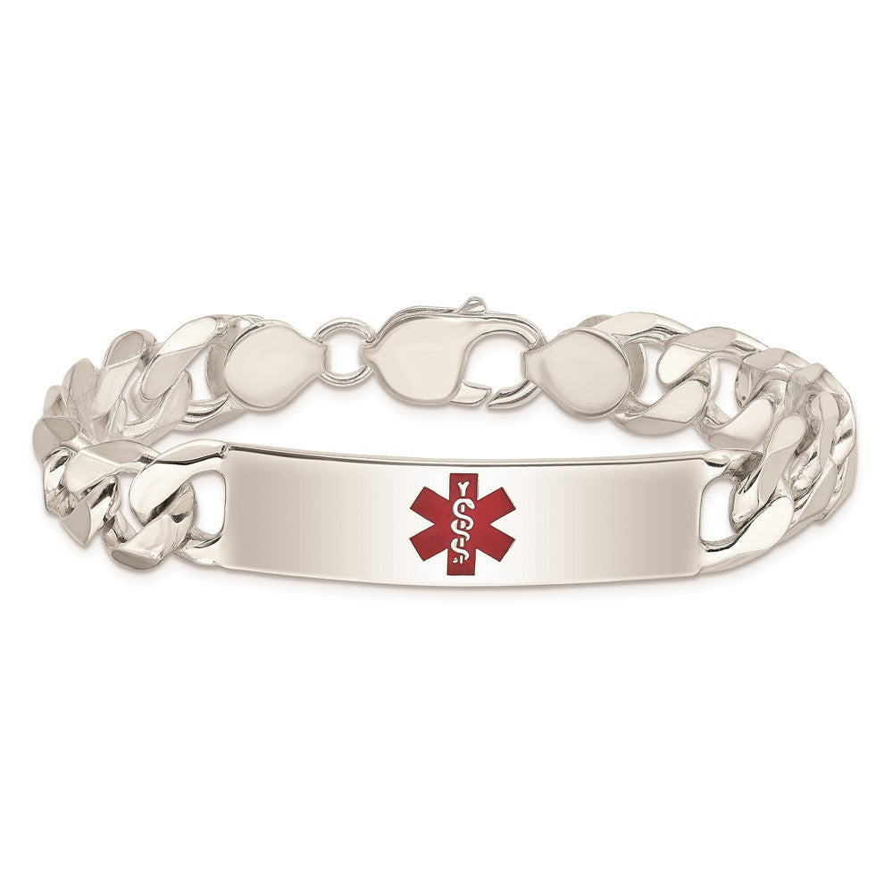 Sterlingsilber Poliert Medizinisch Panzer Glieder Id Armband