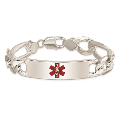 Sterlingsilber Poliert Medizinisch Figaro Anker Glieder Id Armband