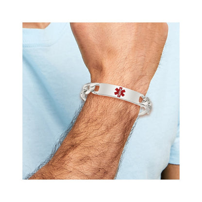 Sterlingsilber Poliert Medizinisch Figaro Anker Glieder Id Armband
