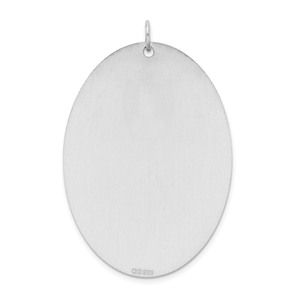 Sterlingsilber Rhodiniert Oval Medizinisch Schmuck Anhänger