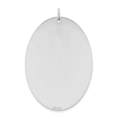 Sterlingsilber Rhodiniert Oval Medizinisch Schmuck Anhänger