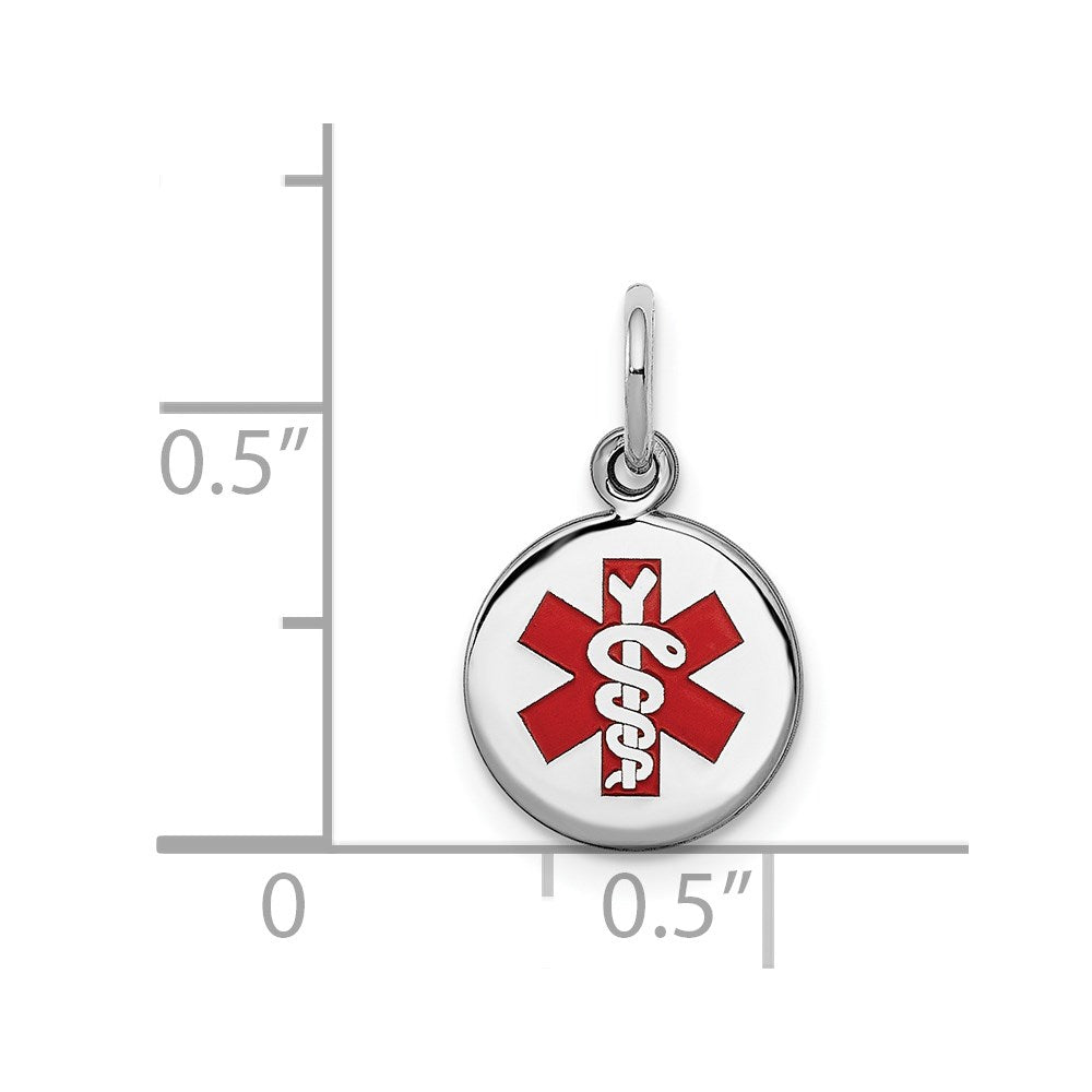 Sterlingsilber Rhodiniert Medizinisch Charm