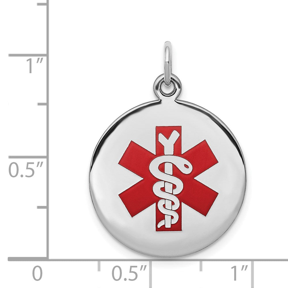 Sterlingsilber Rhodiniert Medizinisch Schmuck Anhänger