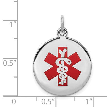 Sterlingsilber Rhodiniert Medizinisch Schmuck Anhänger