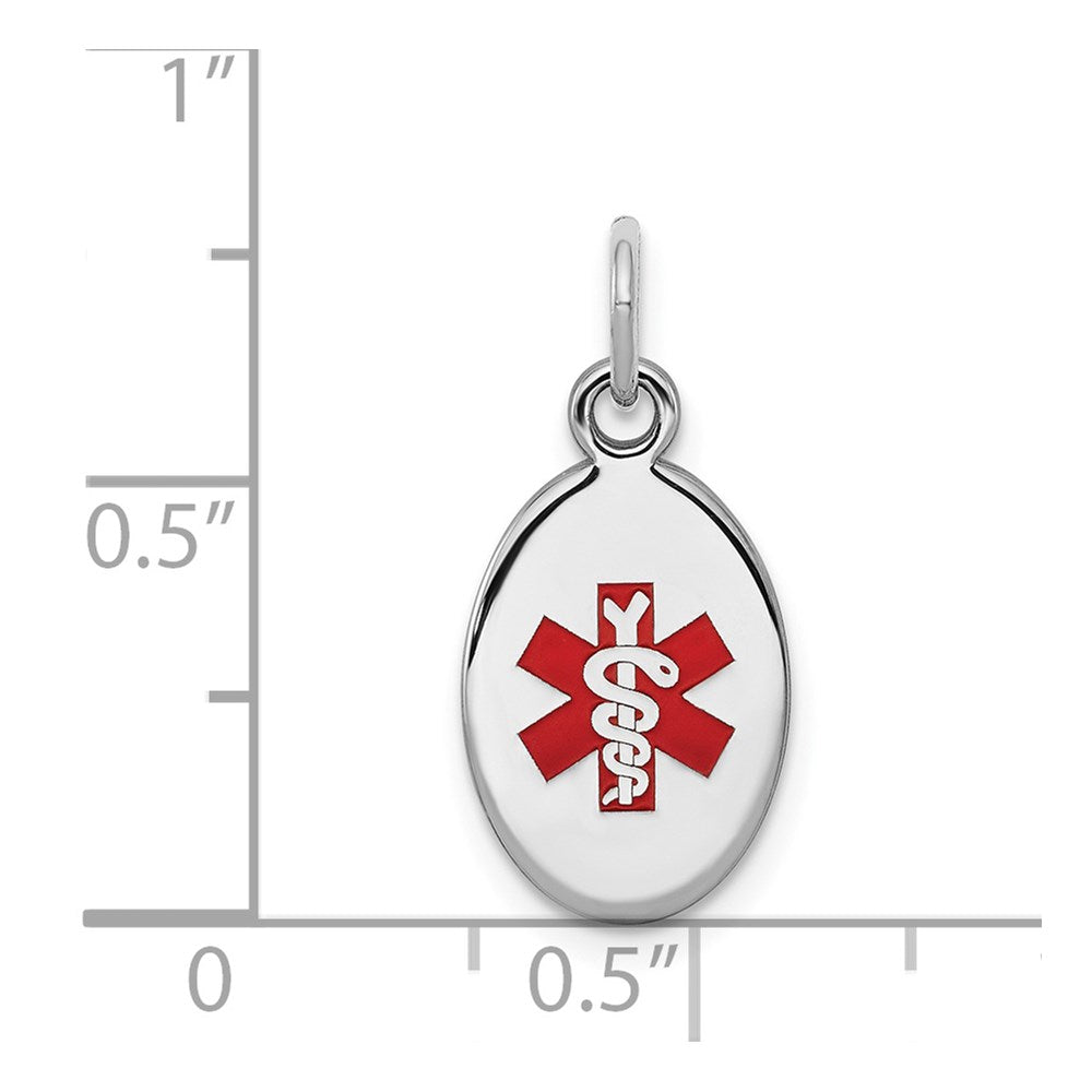 Sterlingsilber Rhodiniert Medizinisch Schmuck Charm
