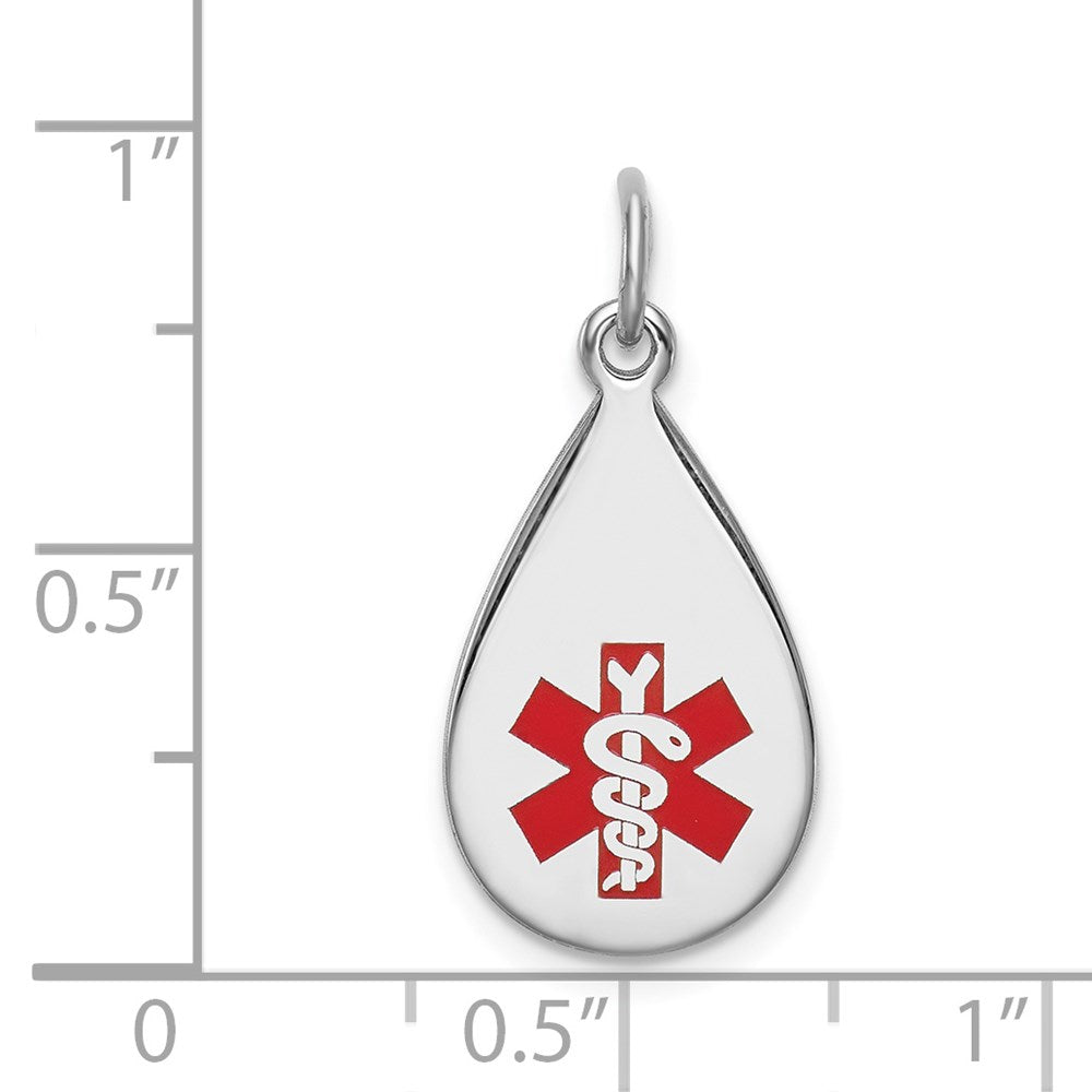 Sterlingsilber Rhodiniert Medizinisch Schmuck Anhänger