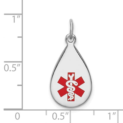 Sterlingsilber Rhodiniert Medizinisch Schmuck Anhänger
