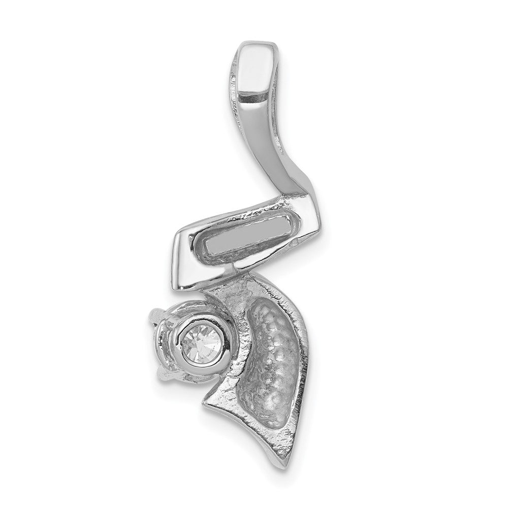 14K Weißgold Anhänger für 1 Diamant, 5 mm, AA