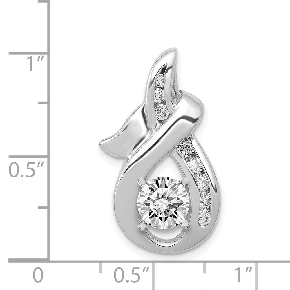 14K Weißgold Steckverschluss mit VS Diamant