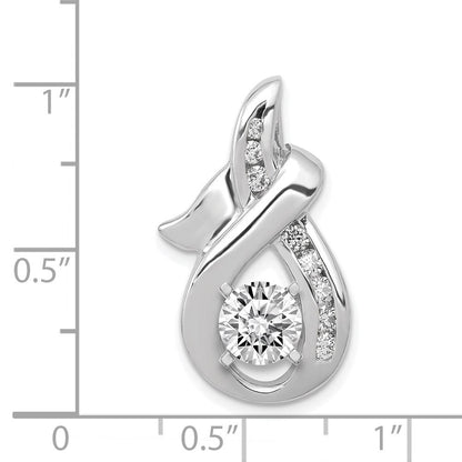 14K Weißgold Steckverschluss mit VS Diamant