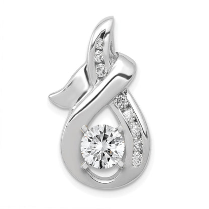 14K Weißgold Steckverschluss mit VS Diamant