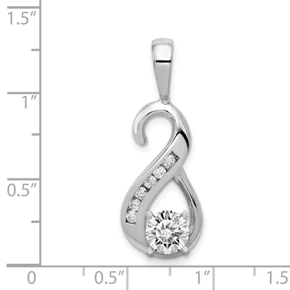 14K Weißgold Steckfassung mit 6 Diamanten AAA, 1,9 mm