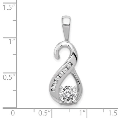 14K Weißgold Steckfassung mit 6 Diamanten AAA, 1,9 mm