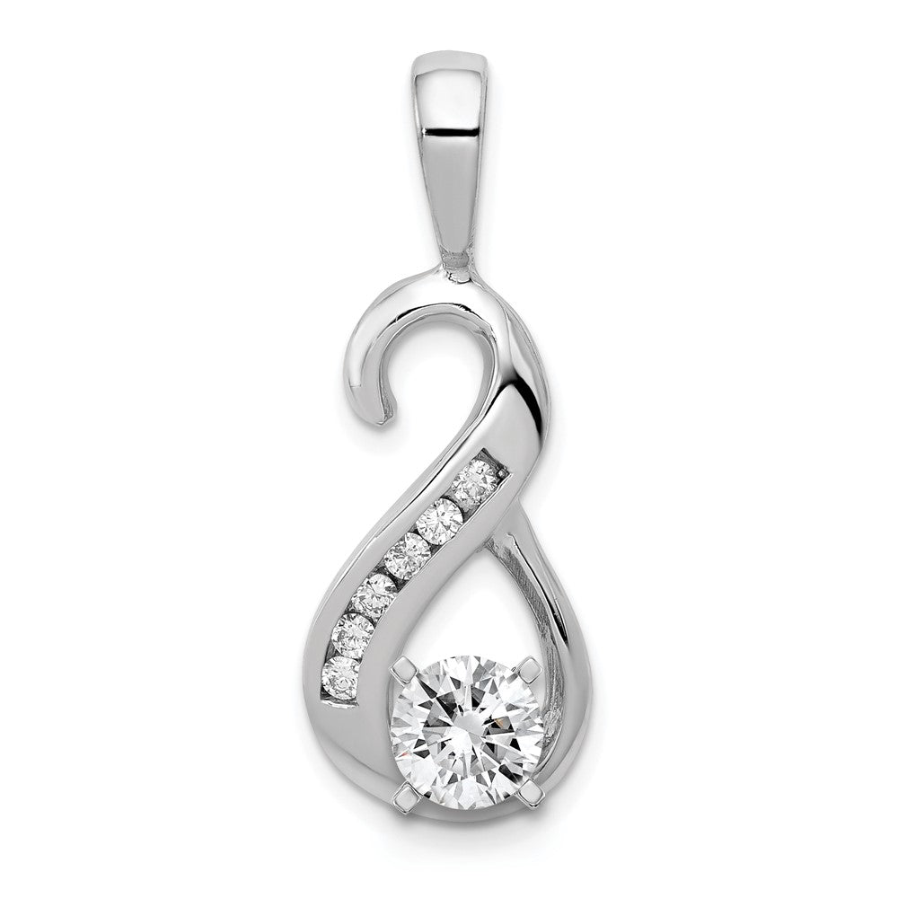 14K Weißgold Steckfassung mit 6 Diamanten AAA, 1,9 mm