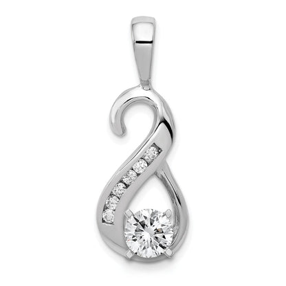 14K Weißgold Steckfassung mit 6 Diamanten AAA, 1,9 mm
