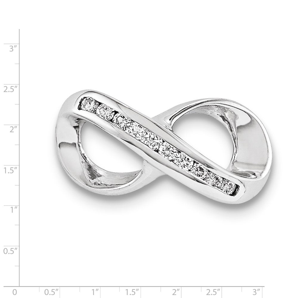 14K Weißgold Aa Diamant Anhänger