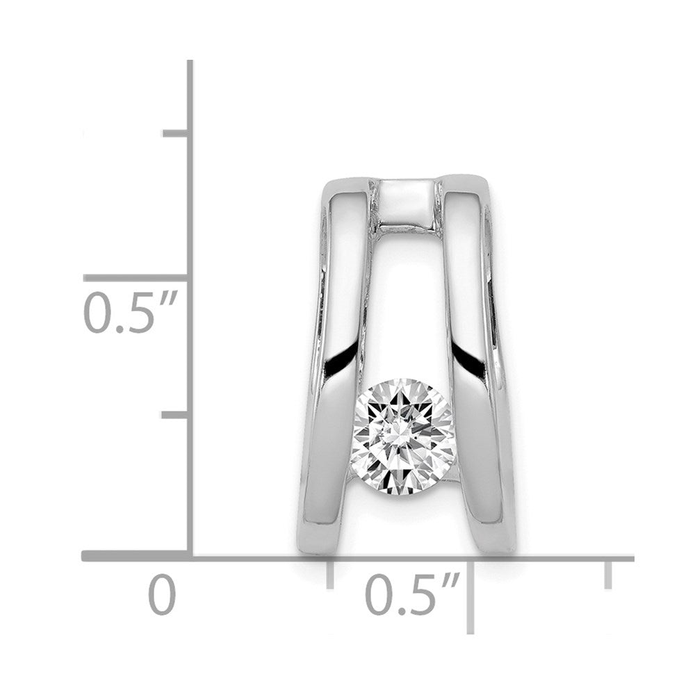 14K Weißgold AAA 5,25 mm Diamant-Slide-Anhänger