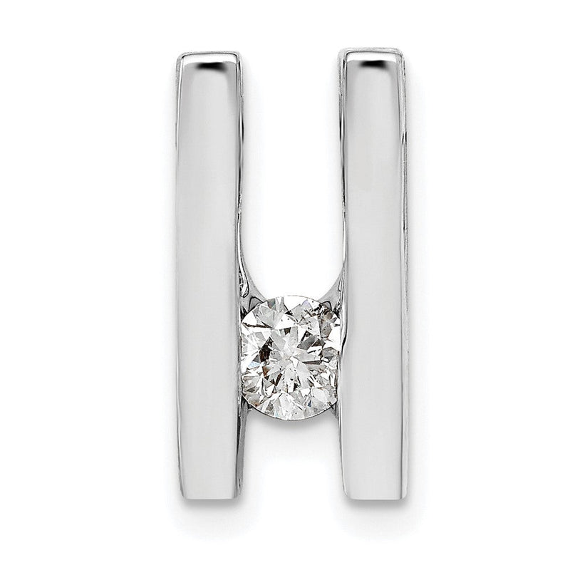 14K Weißgold Diamant-Slide-Anhänger, 4,1 mm
